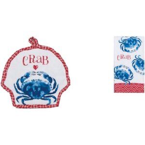 Kay Dee Designs (2) Piece Crab Set - Pot holder/Terry Towel